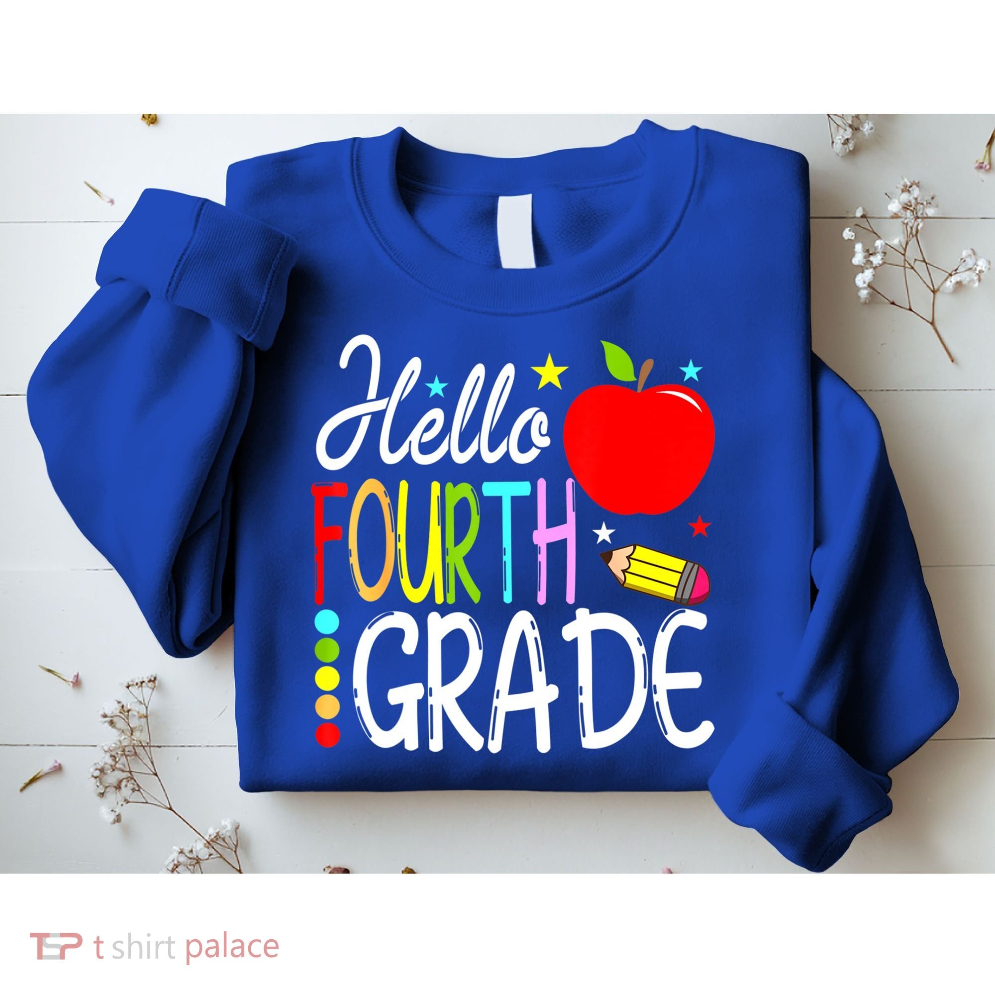 Hello Fourth Grade Team 4th Grade Back To School Teacher Sweatshirt