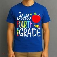 Hello Fourth Grade Team 4th Grade Back To School Teacher T-Shirt thumb 3