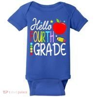 Hello Fourth Grade Team 4th Grade Back To School Teacher Baby Bodysuit thumb 0