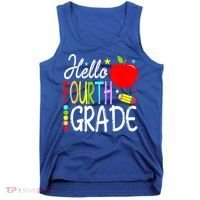 Hello Fourth Grade Team 4th Grade Back To School Teacher Tank Top thumb 0