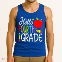 Hello Fourth Grade Team 4th Grade Back To School Teacher Tank Top thumb 3