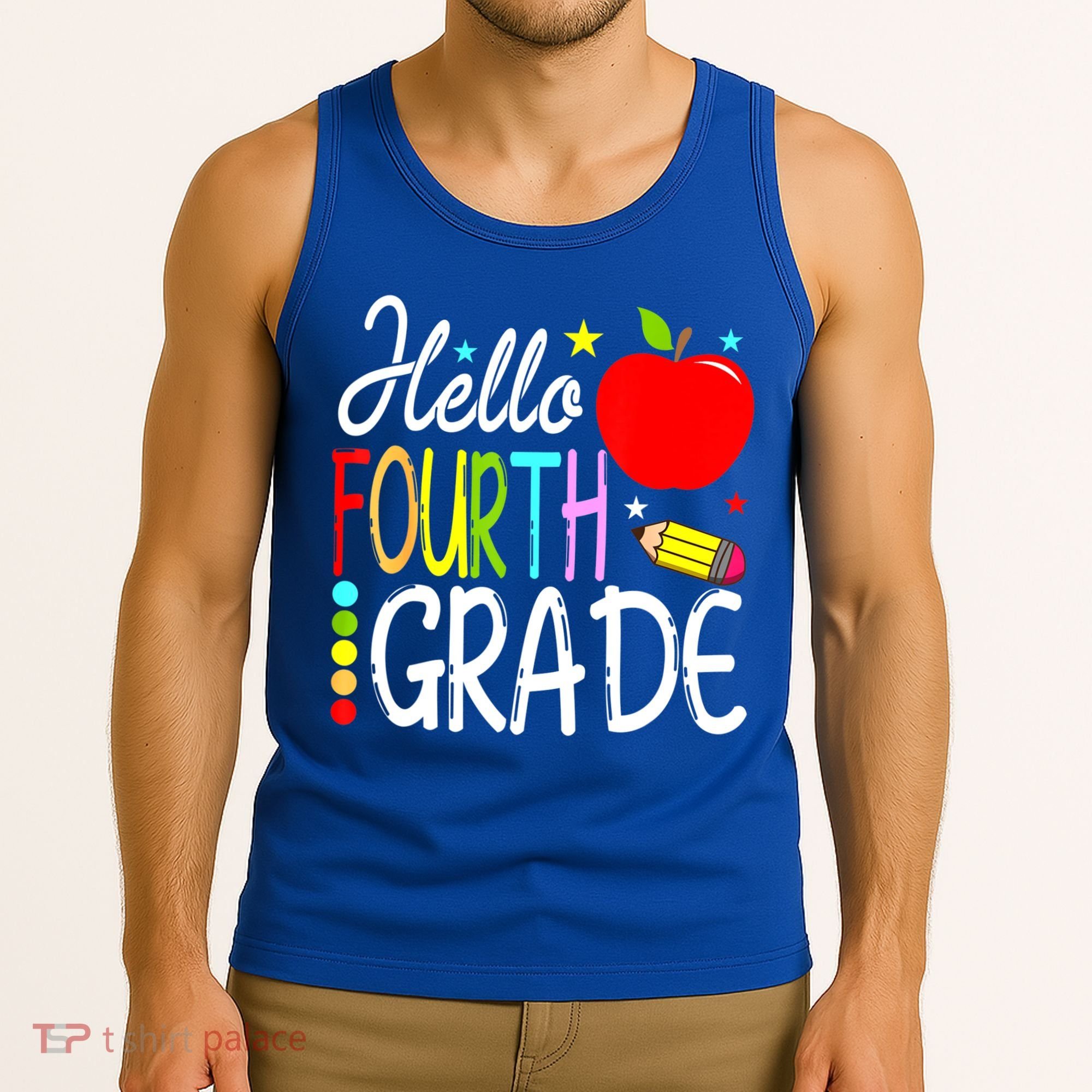 Hello Fourth Grade Team 4th Grade Back To School Teacher Tank Top