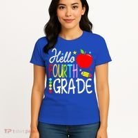 Hello Fourth Grade Team 4th Grade Back To School Teacher Women's T-Shirt thumb 4