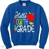 Hello Fourth Grade Team 4th Grade Back To School Teacher Kids Sweatshirt thumb 0