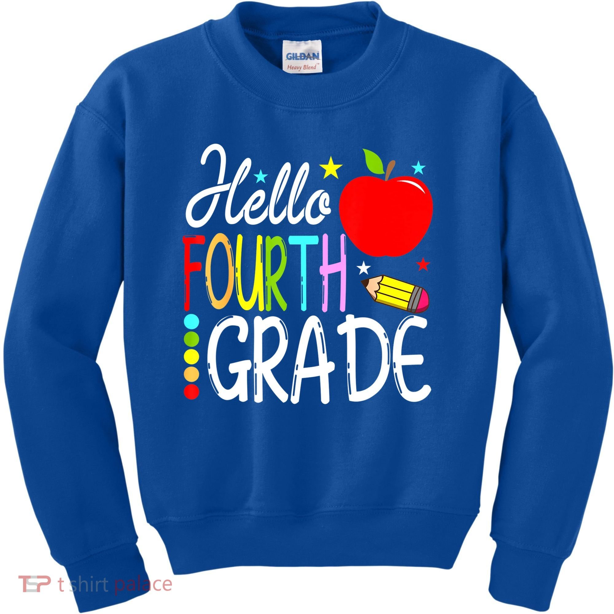 Hello Fourth Grade Team 4th Grade Back To School Teacher Kids Sweatshirt