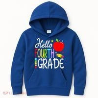 Hello Fourth Grade Team 4th Grade Back To School Teacher Kids Hoodie thumb 0