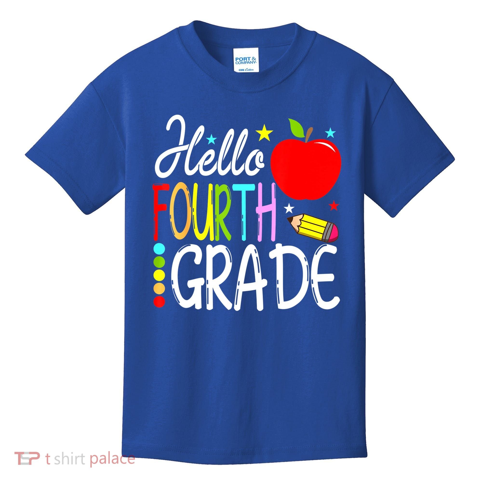 Hello Fourth Grade Team 4th Grade Back To School Teacher Kids T-Shirt