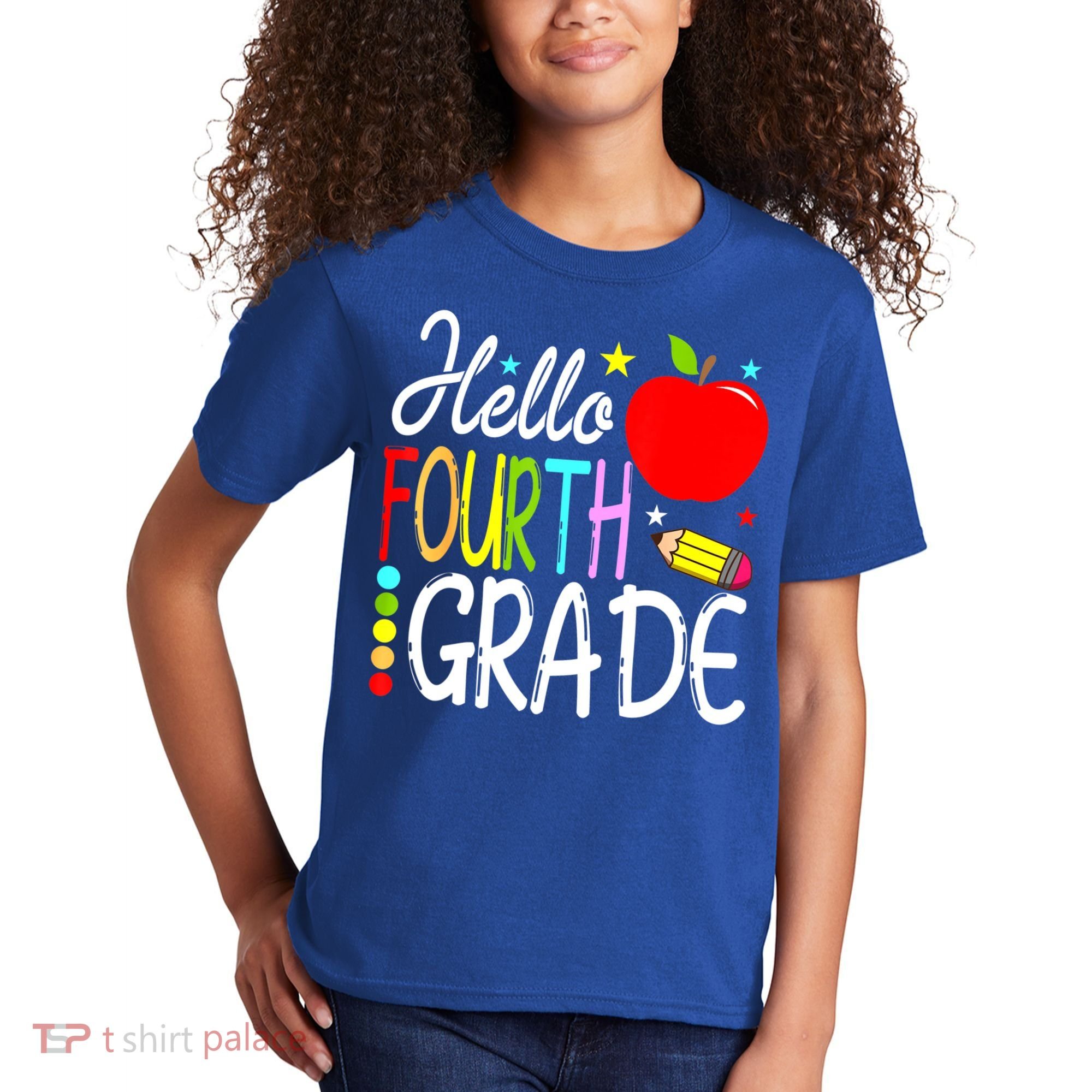 Hello Fourth Grade Team 4th Grade Back To School Teacher Kids T-Shirt