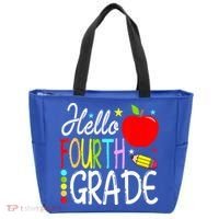 Hello Fourth Grade Team 4th Grade Back To School Teacher Tote Bag thumb 0