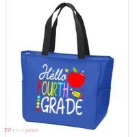 Hello Fourth Grade Team 4th Grade Back To School Teacher Tote Bag thumb 3
