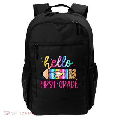 Hello First Grade Leopard Tie Dye Pencil Backpack