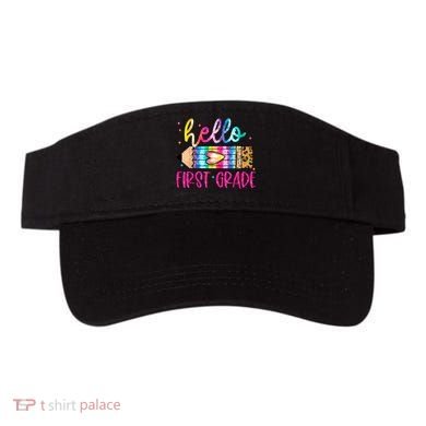 Hello First Grade Leopard Tie Dye Pencil Visor