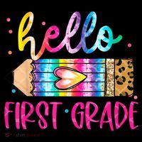 Hello First Grade Leopard Tie Dye Pencil Visor thumb 3