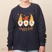 Happy Fall Gnome Festive Cute Women's Sweatshirt thumb 0