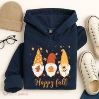 Happy Fall Gnome Festive Cute Hoodie thumb 4