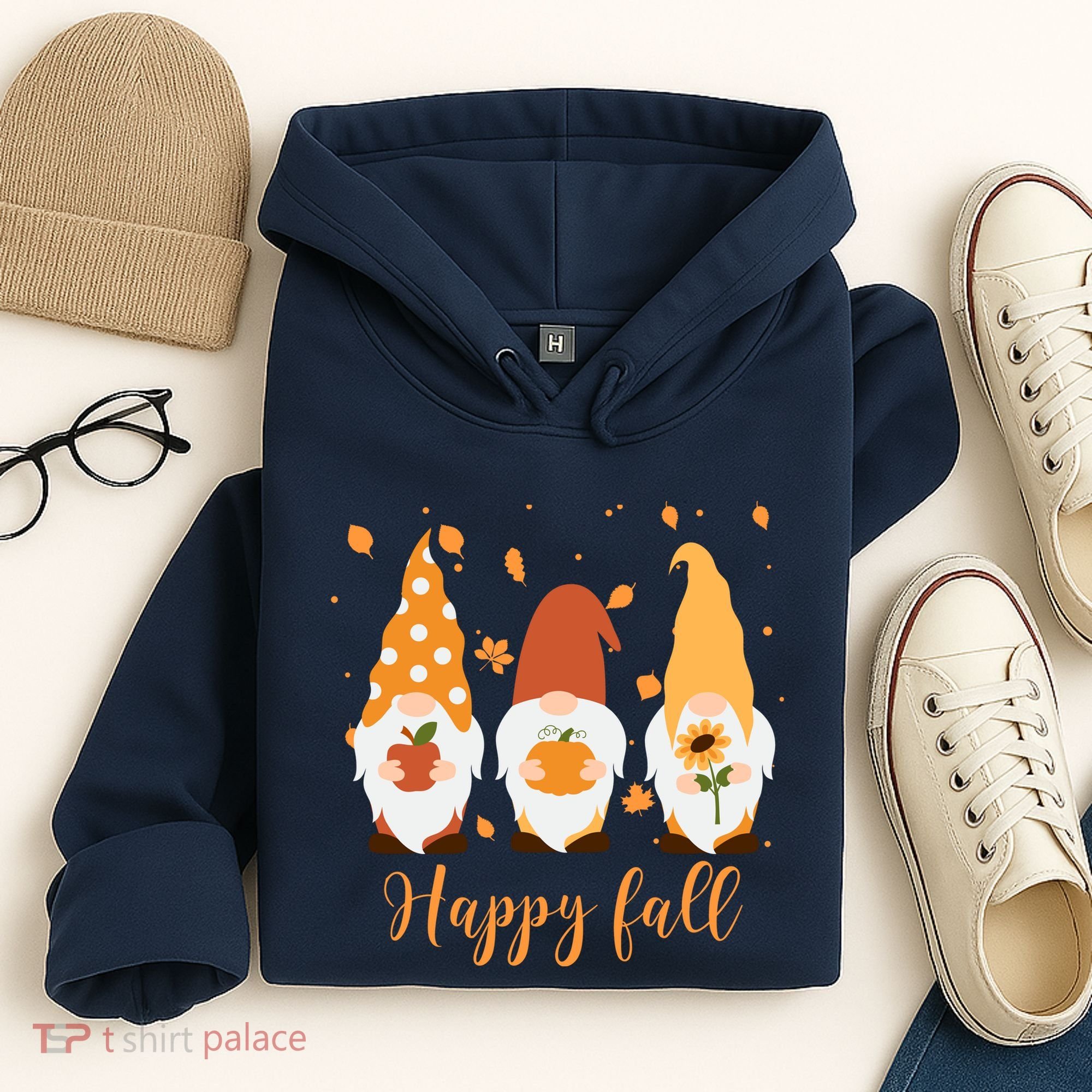 Happy Fall Gnome Festive Cute Hoodie