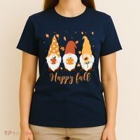 Happy Fall Gnome Festive Cute T-Shirt thumb 4
