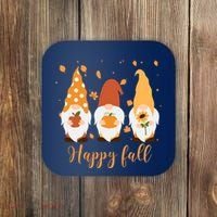 Happy Fall Gnome Festive Cute Coaster thumb 0
