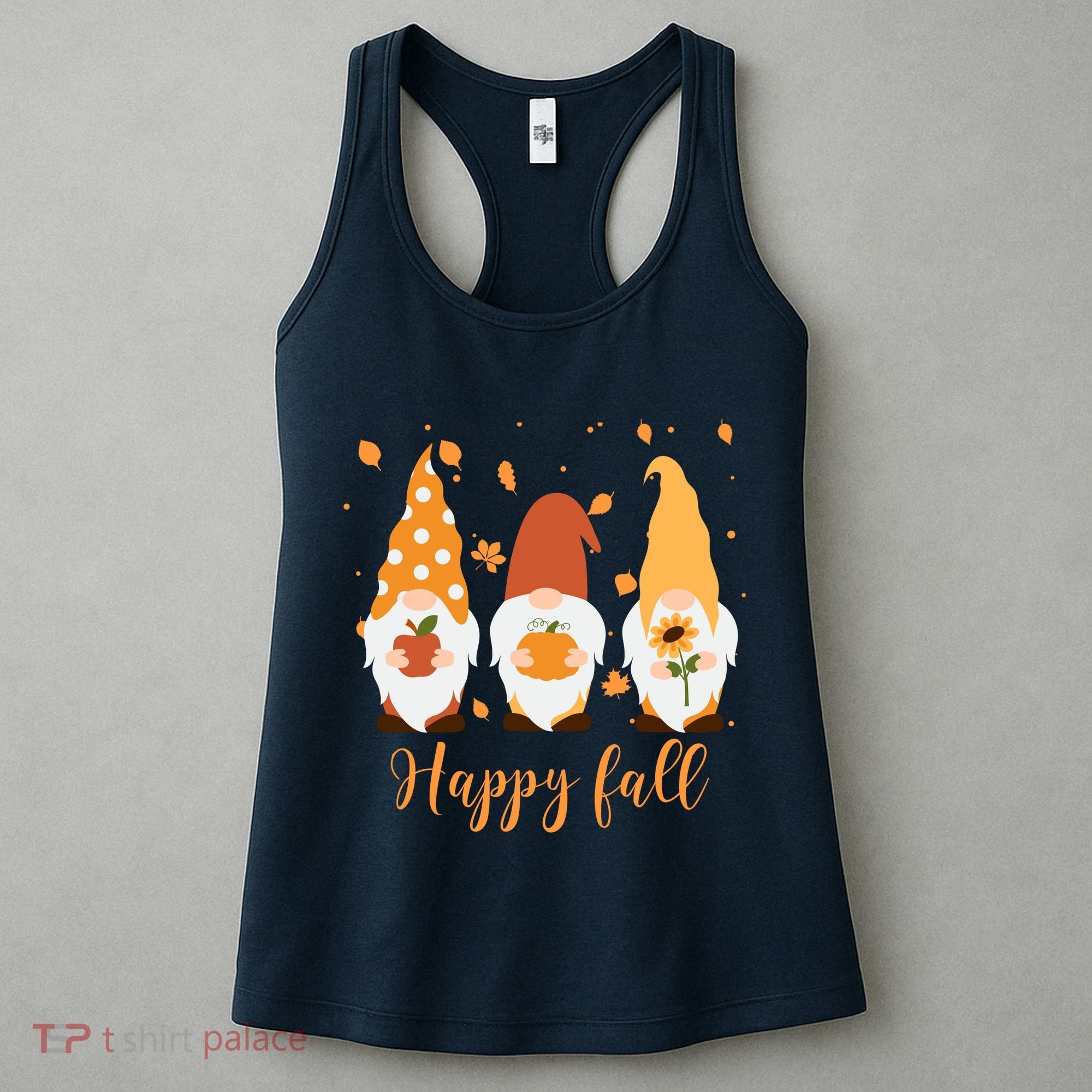 Happy Fall Gnome Festive Cute Women's Tank Top