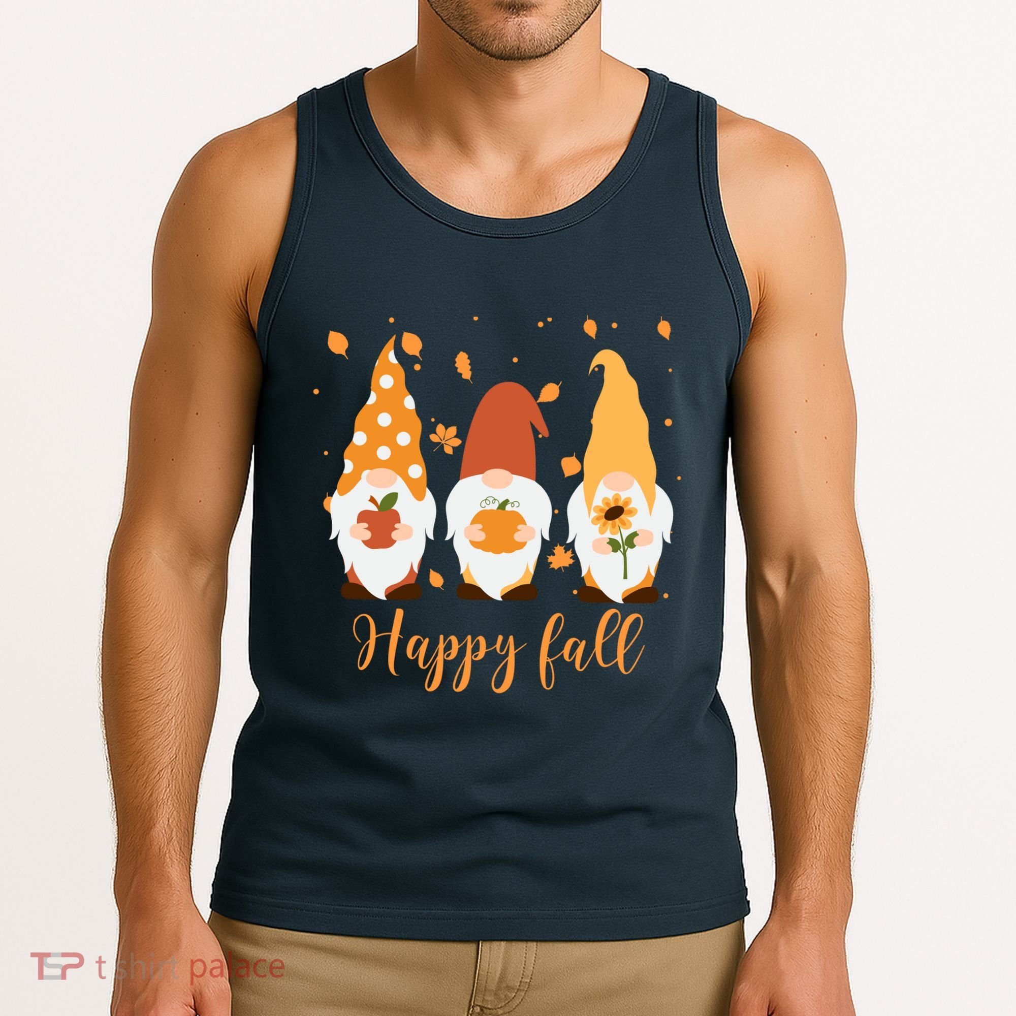 Happy Fall Gnome Festive Cute Tank Top