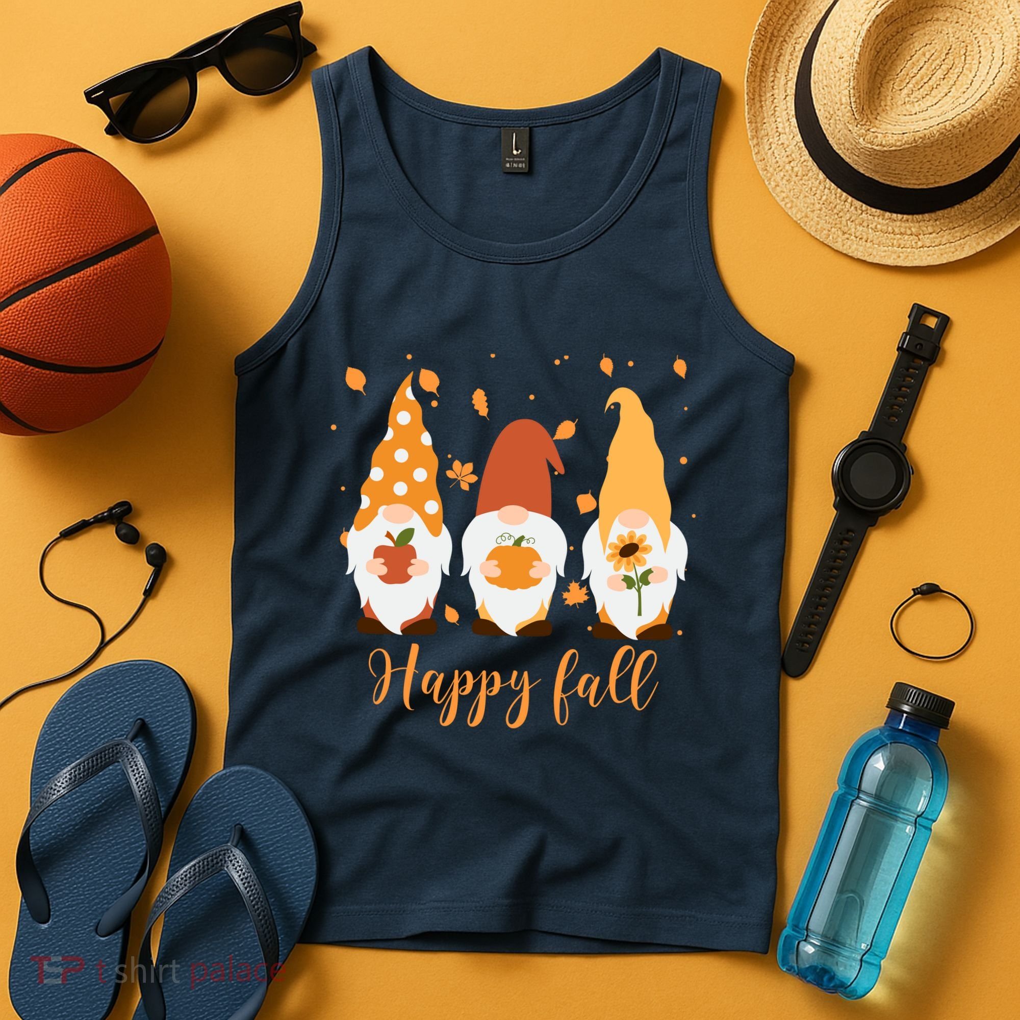 Happy Fall Gnome Festive Cute Tank Top
