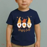 Happy Fall Gnome Festive Cute Toddler T-Shirt thumb 2