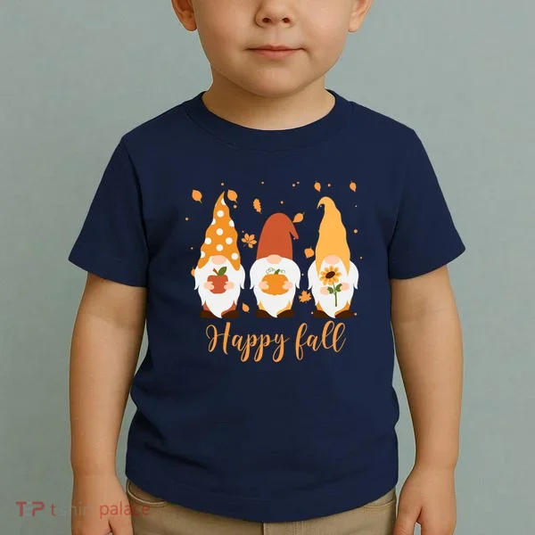Happy Fall Gnome Festive Cute Toddler T-Shirt
