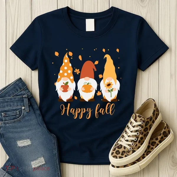 Happy Fall Gnome Festive Cute Women's T-Shirt