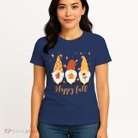 Happy Fall Gnome Festive Cute Women's T-Shirt thumb 4