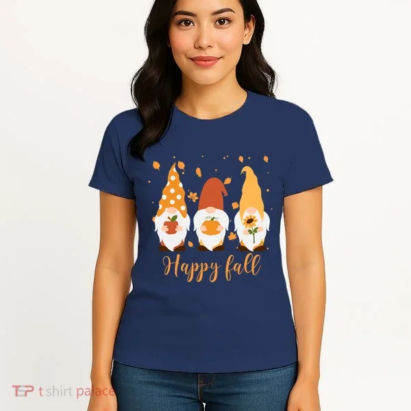 Happy Fall Gnome Festive Cute Women's T-Shirt