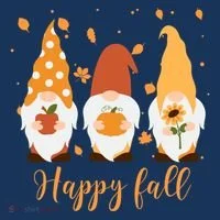 Happy Fall Gnome Festive Cute Women's T-Shirt thumb 6