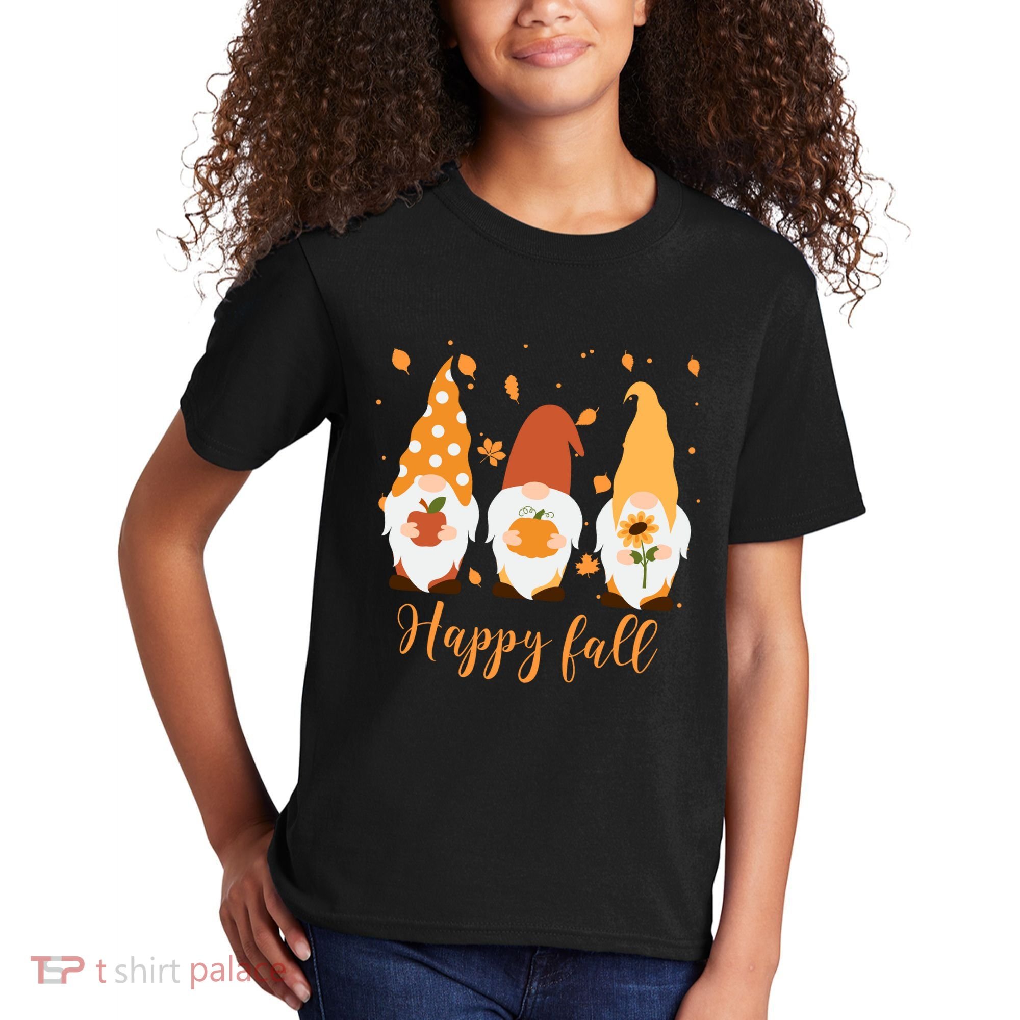 Happy Fall Gnome Festive Cute Kids T-Shirt