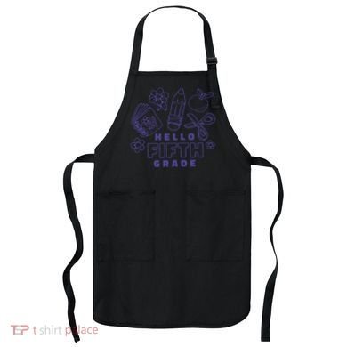 Hello Fifth Grade School Apron