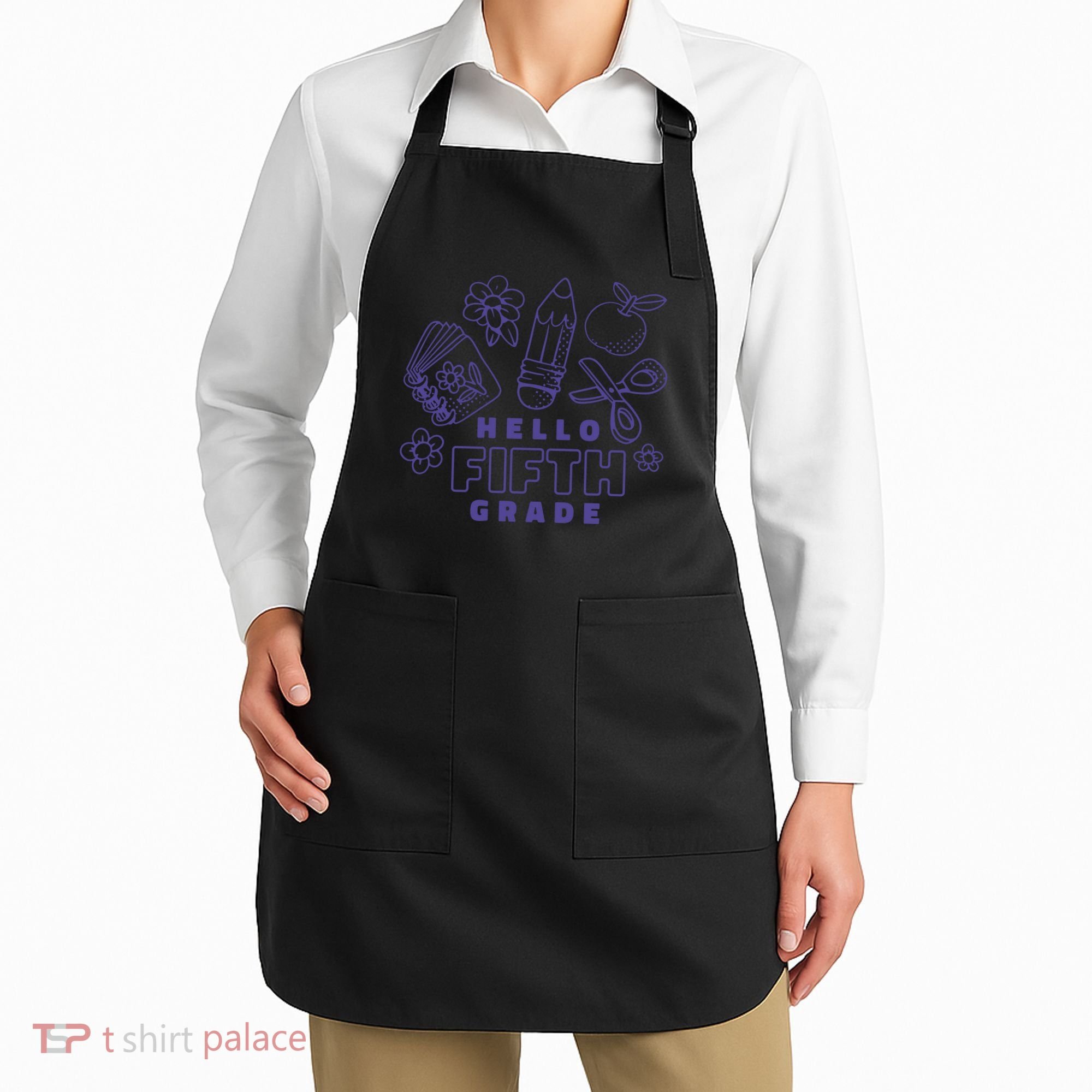 Hello Fifth Grade School Apron