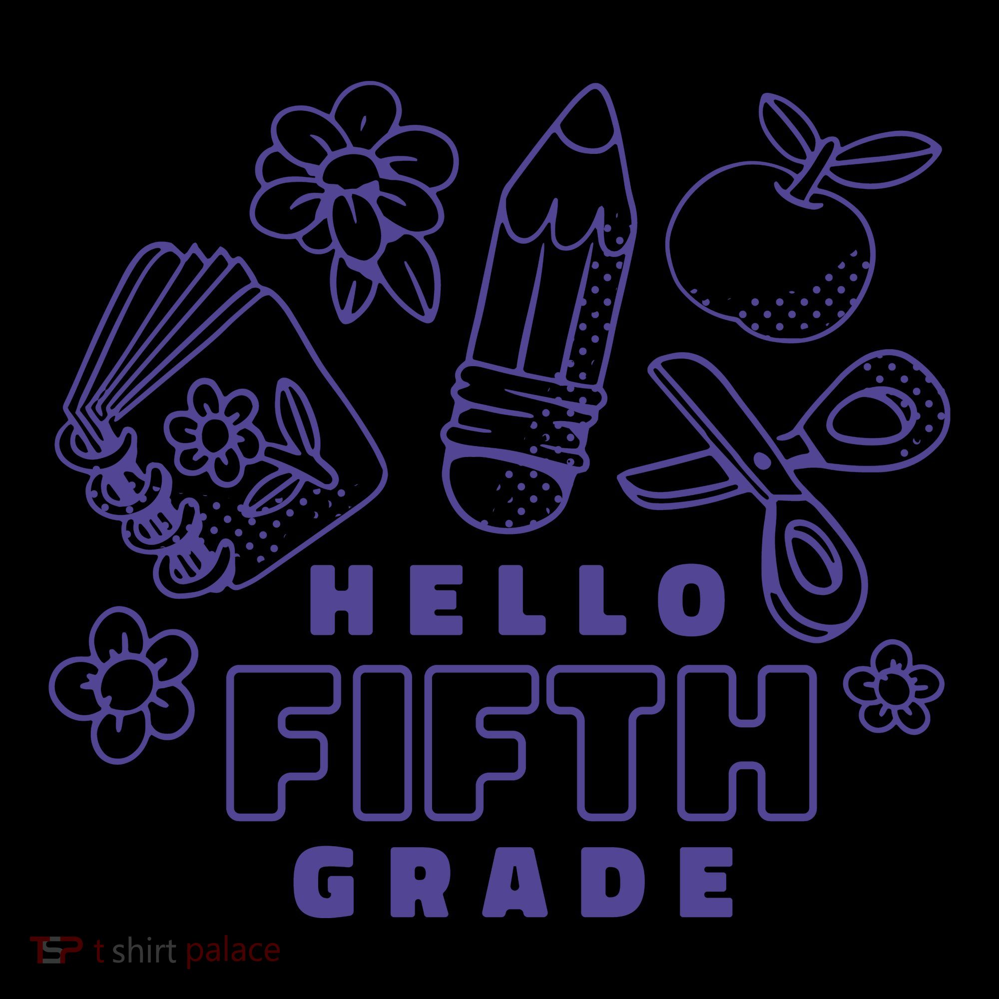 Hello Fifth Grade School Apron