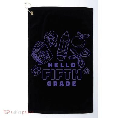 Hello Fifth Grade School Golf Towel