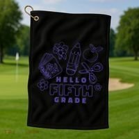 Hello Fifth Grade School Golf Towel thumb 1