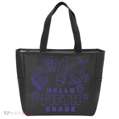 Hello Fifth Grade School Tote Bag