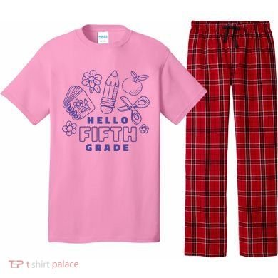 Hello Fifth Grade School Pajama Set