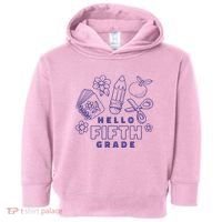 Hello Fifth Grade School Toddler Hoodie thumb 0