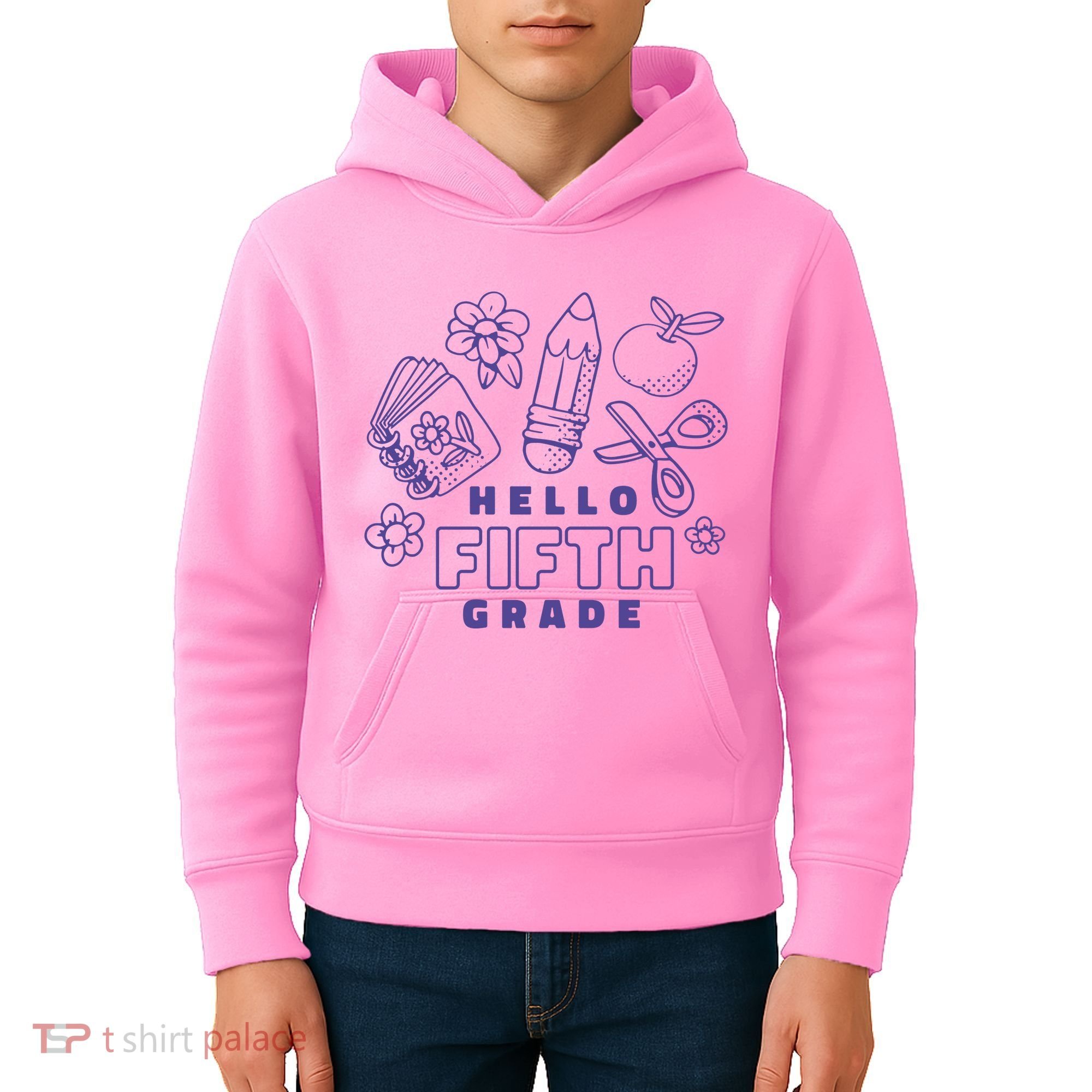 Hello Fifth Grade School Kids Hoodie