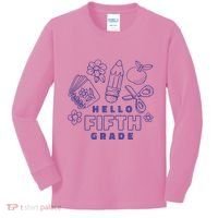 Hello Fifth Grade School Kids Long Sleeve Shirt thumb 0