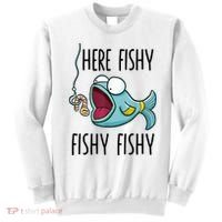 Here Fishy Girl Cute Fish Funny Fishing Gift Sweatshirt thumb 0