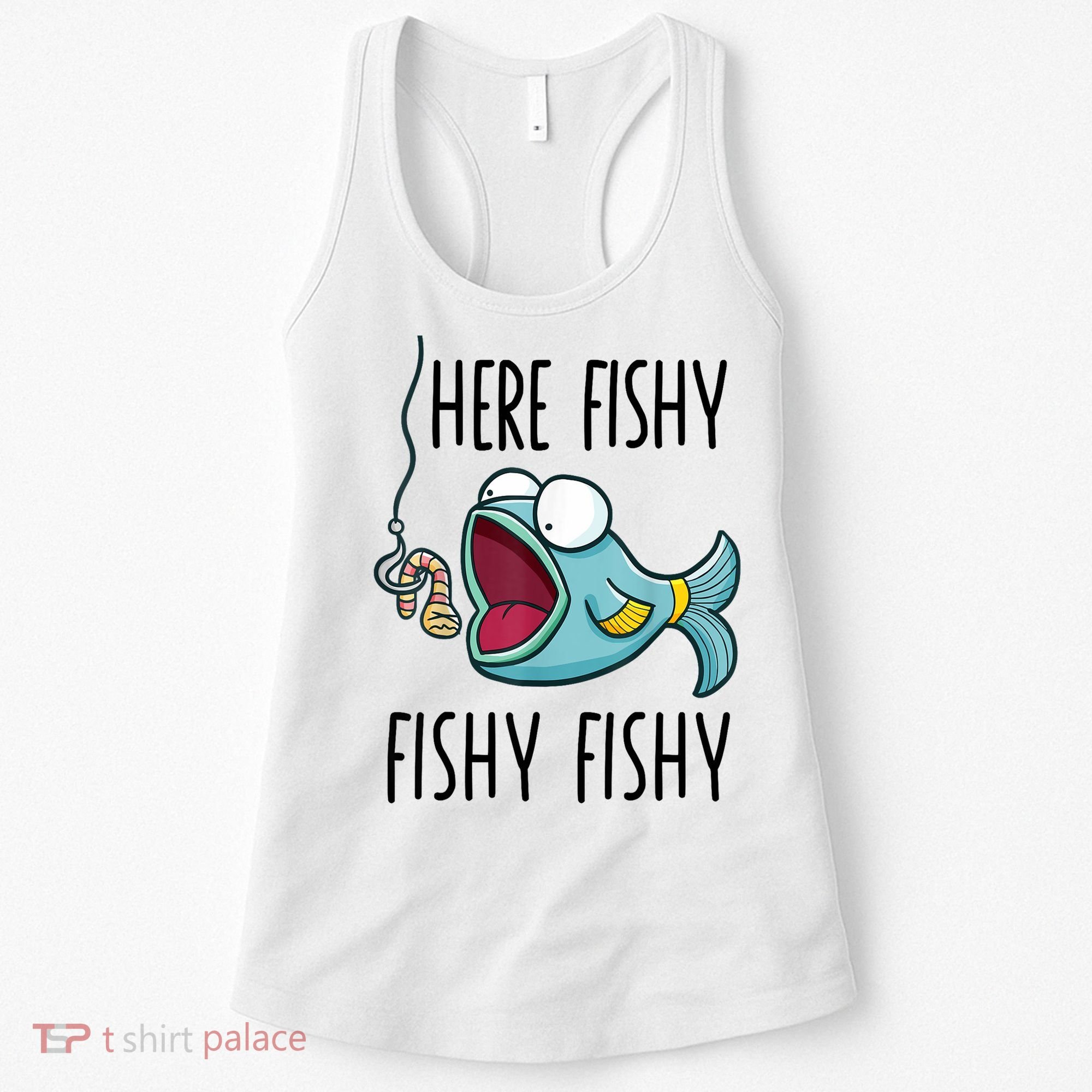 Here Fishy Girl Cute Fish Funny Fishing Gift Women's Tank Top
