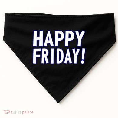 Happy Friday Gif Weekend Celebration Work Office USA-Made Doggie Bandana
