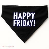 Happy Friday Gif Weekend Celebration Work Office USA-Made Doggie Bandana thumb 0