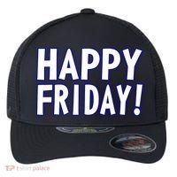 Happy Friday Gif Weekend Celebration Work Office Flexfit Unipanel Trucker Cap thumb 0