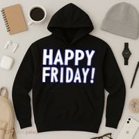 Happy Friday Gif Weekend Celebration Work Office Hoodie thumb 3