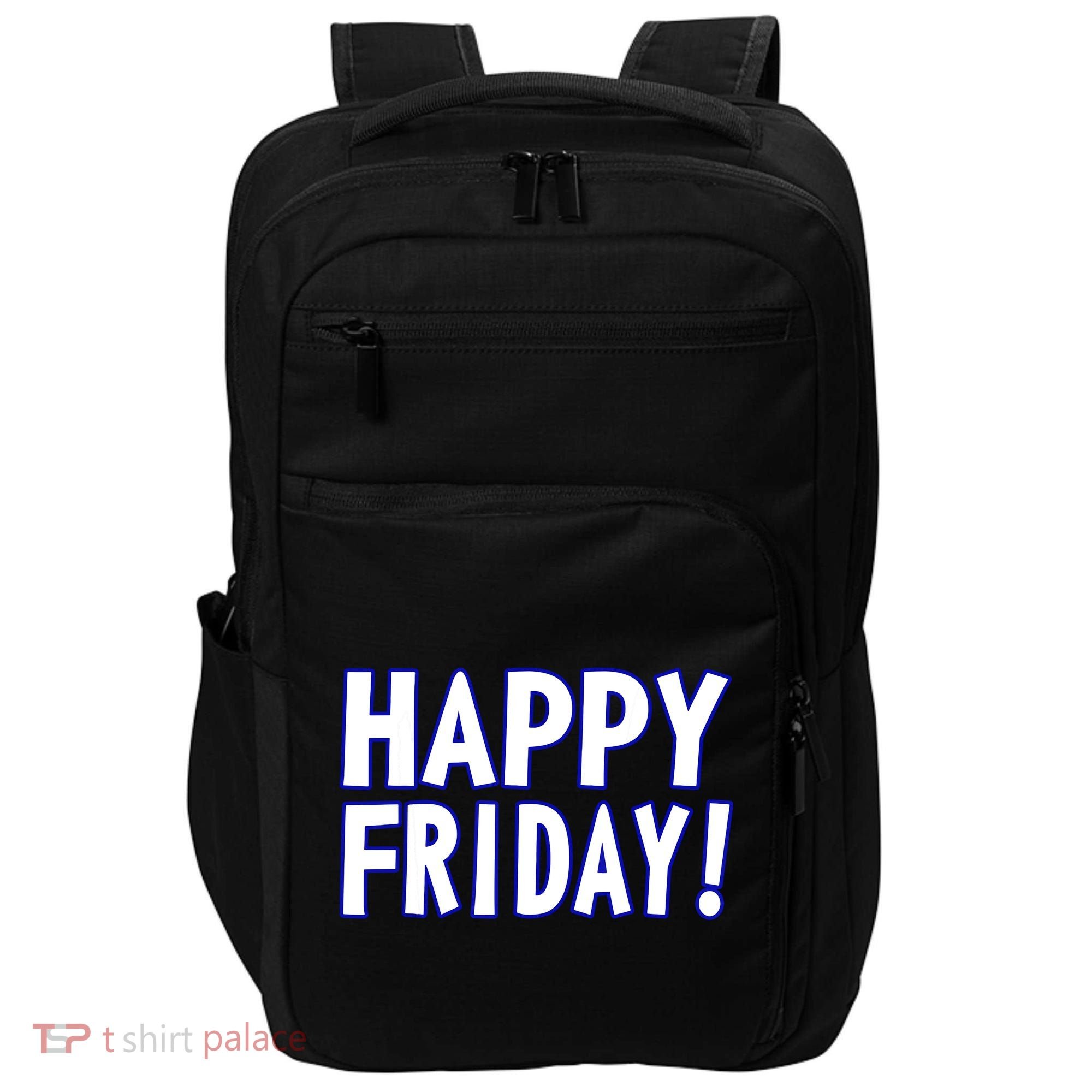 Happy Friday Gif Weekend Celebration Work Office Impact Tech Backpack