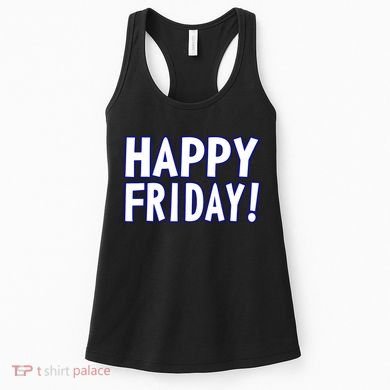 Happy Friday Gif Weekend Celebration Work Office Women's Tank Top